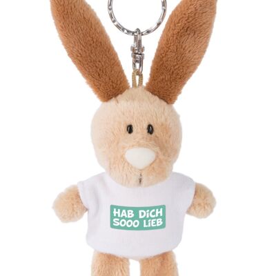 Porte-clés lapin je t'aime tellement 10cm. chemise