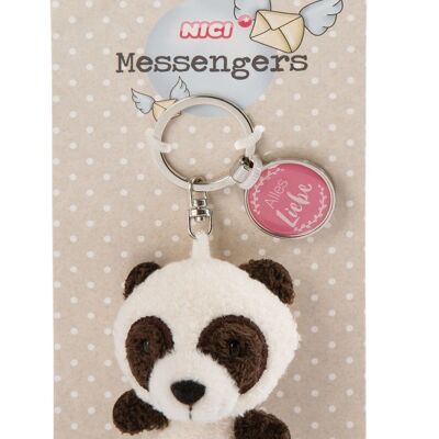 Panda 7cm Schlüsselanhänger mit Anhänger "Alles Liebe"