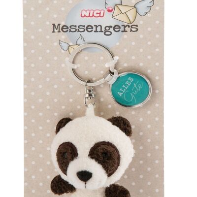 Porte-clés Panda 7cm avec pendentif "All the best"