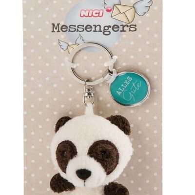 Panda 7cm Schlüsselanhänger mit Anhänger "Alles Gute"