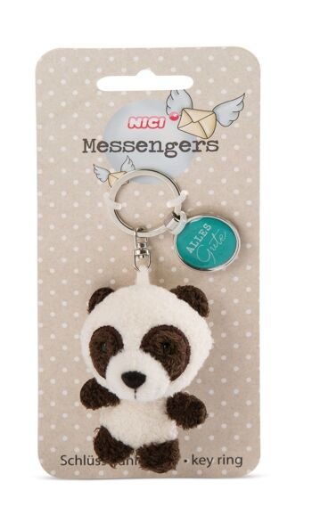Porte-clés Panda 7cm avec pendentif "All the best" 3