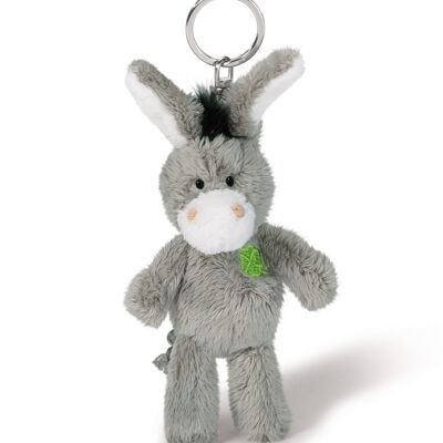 Donkey 10cm key ring with embroidered shamrock