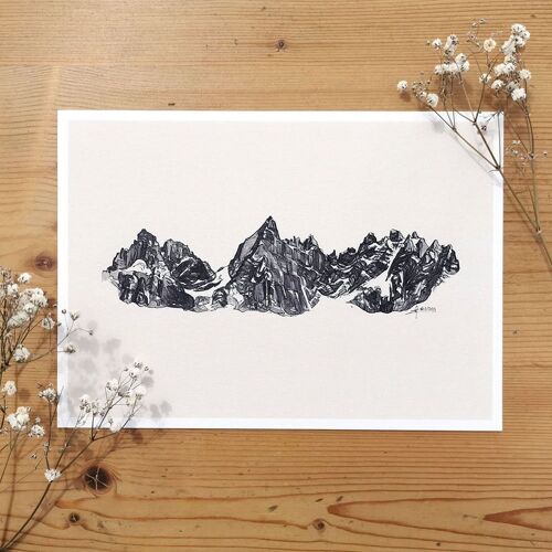 Affiche Chamonix 15x21 cm