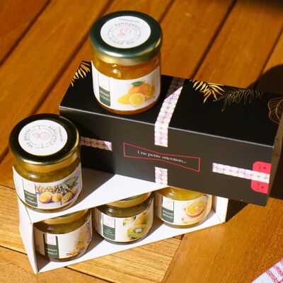 Geschenkbox mit 3 handwerklichen Marmeladen