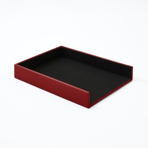 Paper Tray Atena Real Leather Ferrari Red - cm 32x24,2 H.5