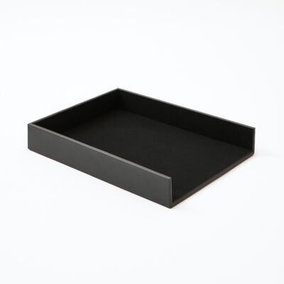 Paper Tray Minerva Bonded Leather Anthracite Grey - cm 32x24,2 H.5