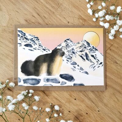 Mountain Marmot Card