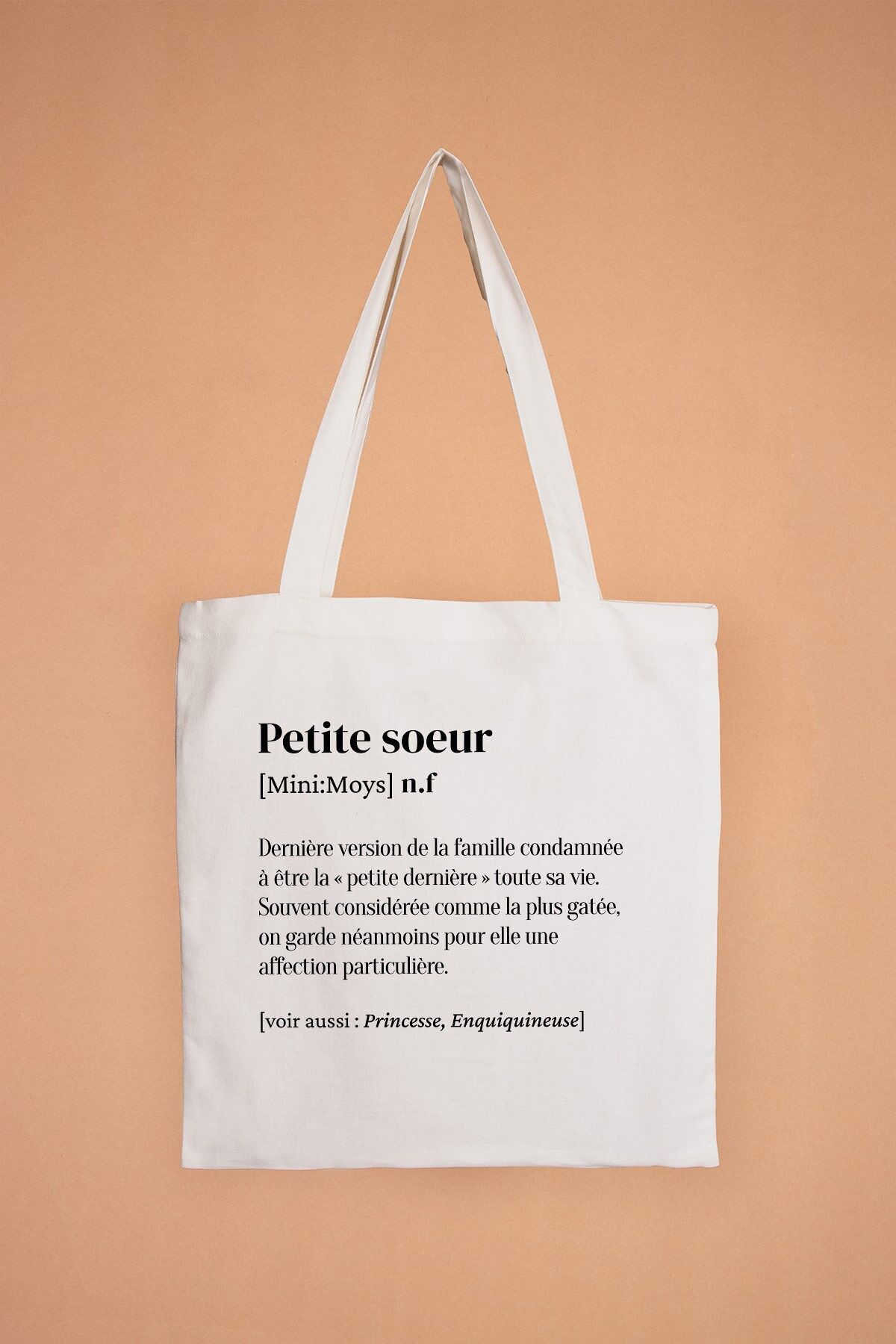 Definición de Tote Bag Hermana pequeña 100% algodón