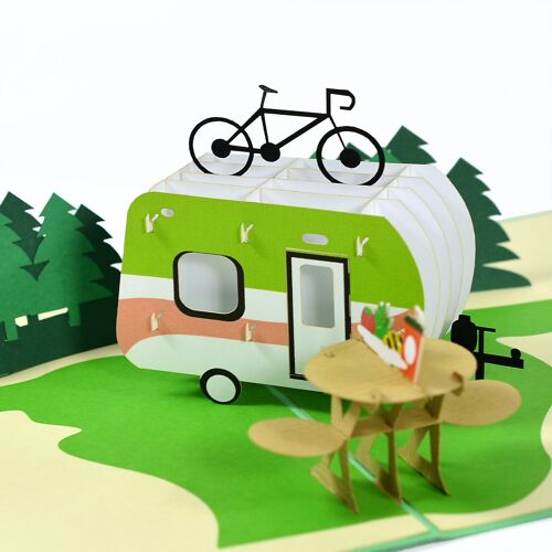 3D Pop Up carte Camping