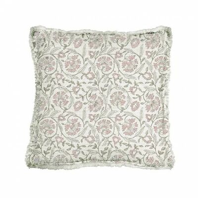 Natural/sage/petal Pondicherry cushion cover