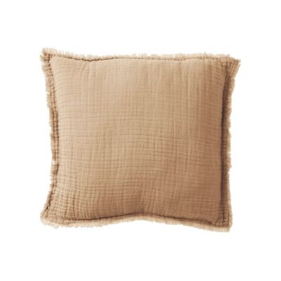 Célestine saffron cushion - cotton gauze