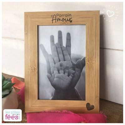 Cornice in legno incisa "Padrino dell'amore"