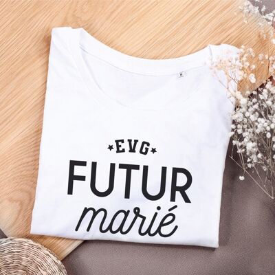 Camiseta blanca despedida de soltero "Futuro novio"