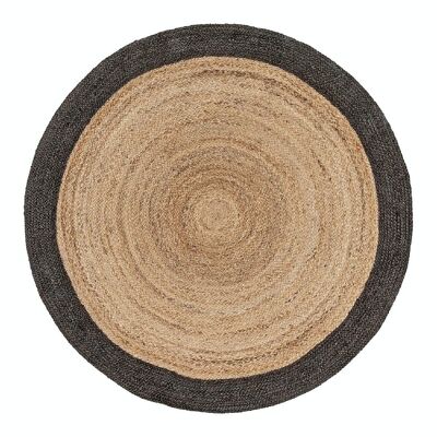 Round rug Ø100 cm natural granite border