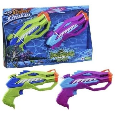 NERF SUPER SOAKER - CANNONE AD ACQUA DINOSQUAD RAPTOR - CONFEZIONE DA 2