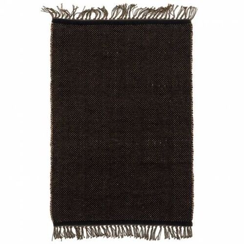 Tapis damier 60 x 90 naturel/noir