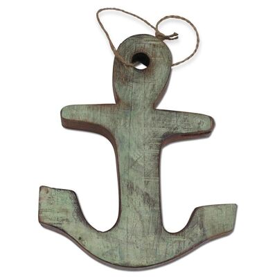 Holzzeichen Anker - Figur zum Hängen