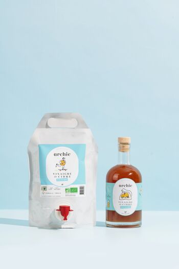 Archie Vinaigre de cidre Bio 1L Eco-Recarage / Raw Apple Cider Vinegar 1L 3
