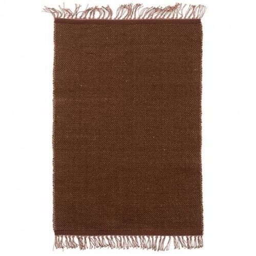 Tapis damier 120 x 180 naturel/sienne