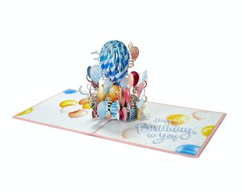 3D Pop Up carte Ballons d'Anniversaire 1