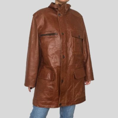 MILITARY LEATHER PARKA