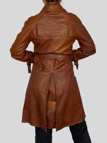 TRENCH-COAT EN CUIR AVEC CEINTURE 5