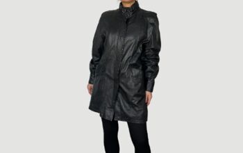 VESTE EN CUIR GEOMETRIQUE MODELE 2 1