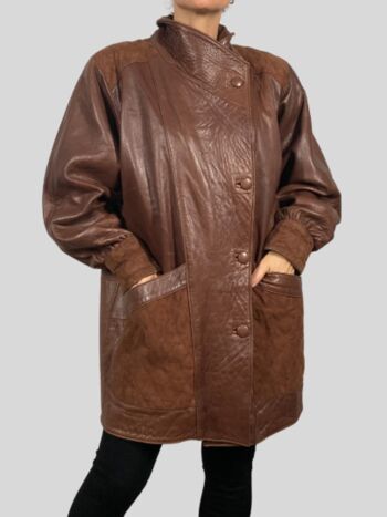 veste en cuir marron 7