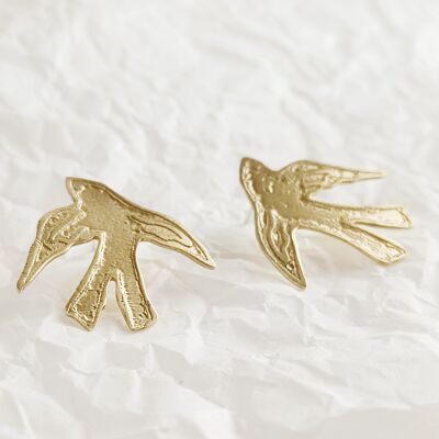 Golden bird earrings