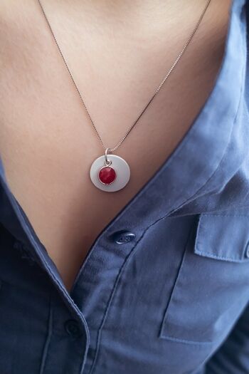 Collier olfactif Palais Royal Rouge argent 3