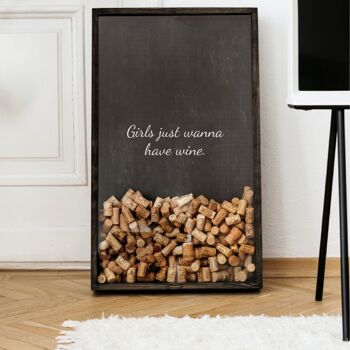 Wine Cork Shadow Box, Cadeaux d'accessoires pour le vin (Les filles veulent juste avoir du vin.) 5