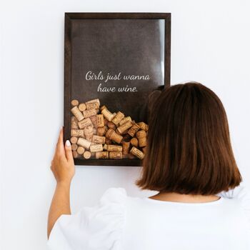 Wine Cork Shadow Box, Cadeaux d'accessoires pour le vin (Les filles veulent juste avoir du vin.) 6