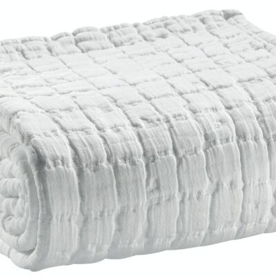 Stonewashed bedspread Swami White 240 x 260 - 3816010000