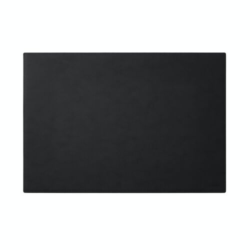 Desk Pad Mercurio Bonded Leather Black - Square Corners and Perimeter Stitching