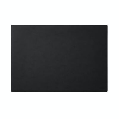 Desk Pad Mercurio Bonded Leather Black - Square Corners and Perimeter Stitching