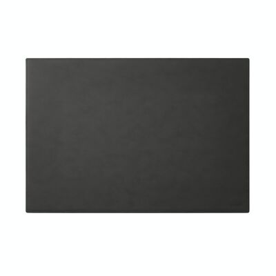 Desk Pad Mercurio Bonded Leather Anthracite Grey - Square Corners and Perimeter Stitching