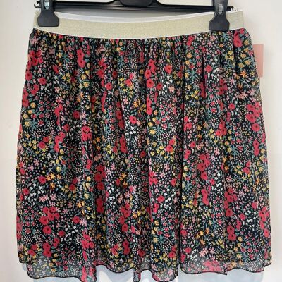 Girl's short skirt with elastic lurex waistband MINI ME made in France F4/12 years