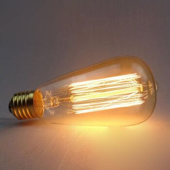 10 x ST64 E27 60W Vintage Antique Rétro Edison Lampe Ampoules Filament 220V UK ~ 2184 6
