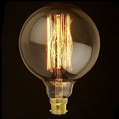 Ampoule à filament vintage B22 G125 60 W à intensité variable ~ 3225