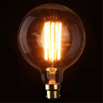 Ampoule à filament vintage B22 G125 60 W à intensité variable ~ 3225 3
