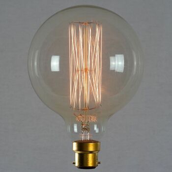 Ampoule à filament vintage B22 G125 60 W à intensité variable ~ 3225 4