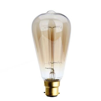 Lot de 6 ampoules à incandescence B22 60 W Edison vintage à filament en forme de perle ~ 2299 2