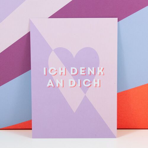 Postkarte Ich denk an dich