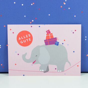 Carte postale Tout le meilleur (éléphant) 4