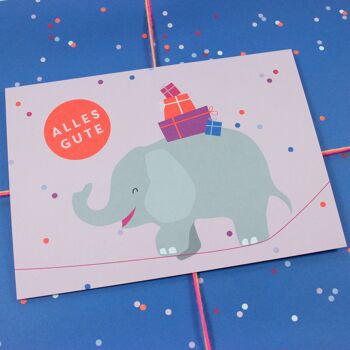 Carte postale Tout le meilleur (éléphant) 5
