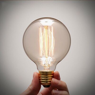 Lot de 4 G95 E27 60 W Vintage Antique Style Rétro Lumière Filament Edison Ampoule Dimmable ~ 2272