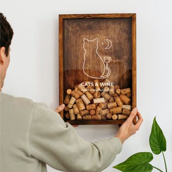 Wine Cork Shadow Box, Cadeaux d'accessoires pour le vin 2