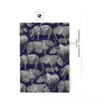 Crash of Rhinos Print Carte postale 1