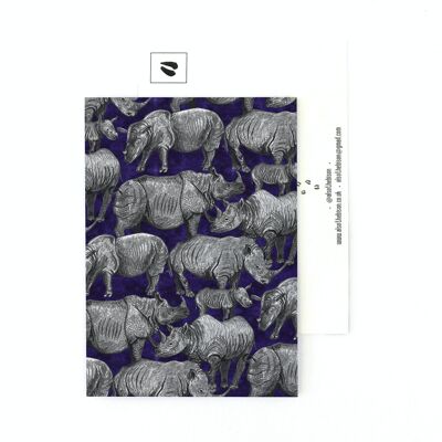 Absturz der Nashorn-Druck-Postkarte