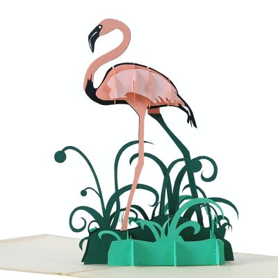 3D-Pop-Up-Karte Flamingo *Urlaub
